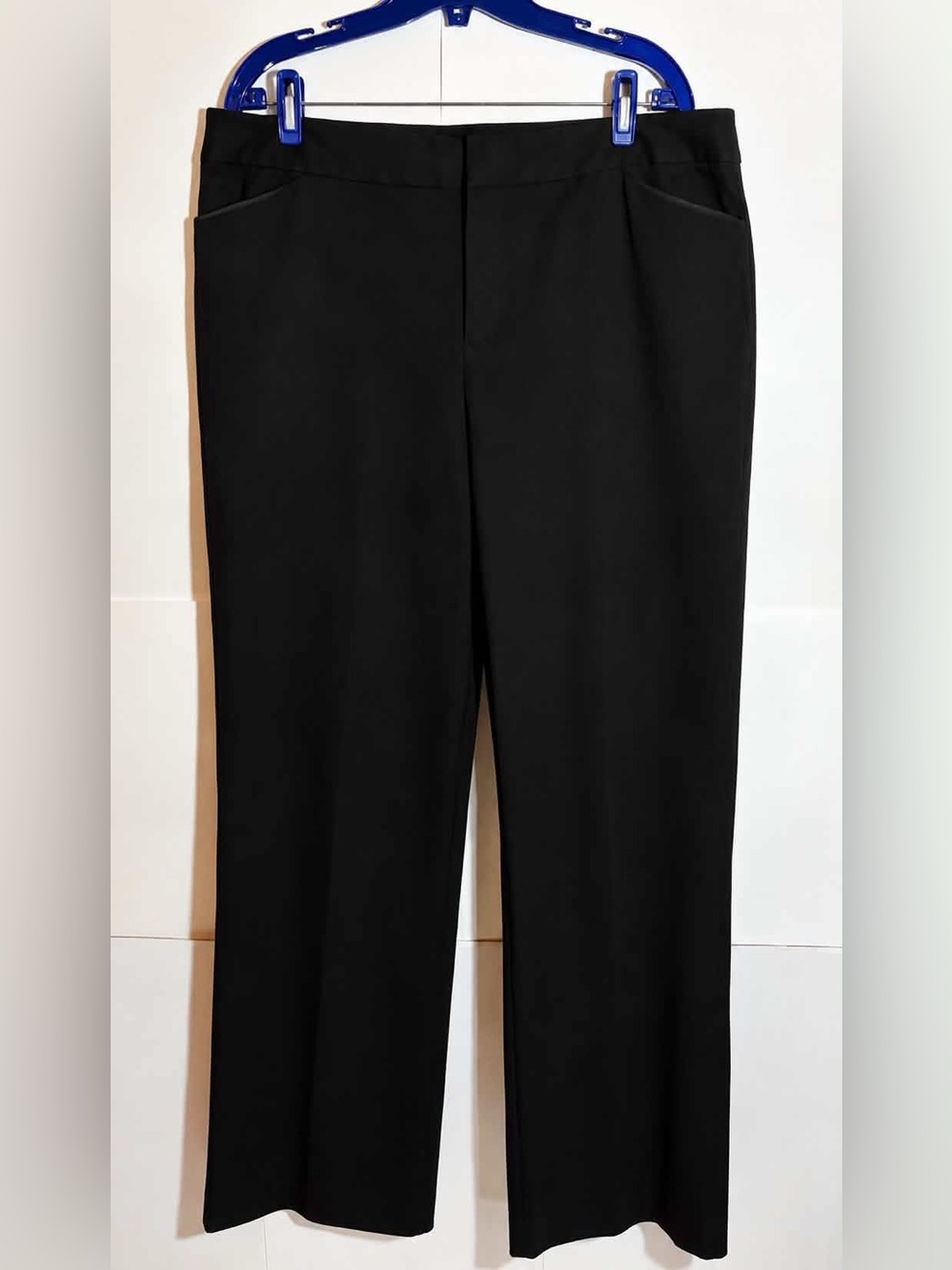 Rafaella Straight Leg Pants Cotton Black Size 16 Like New NEWOT